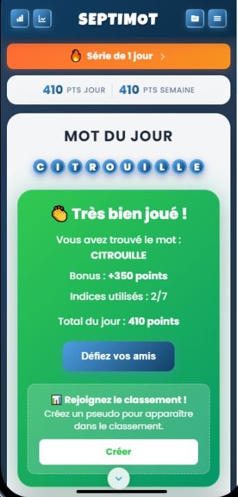 Capture d&rsquo;&eacute;cran de Septimot